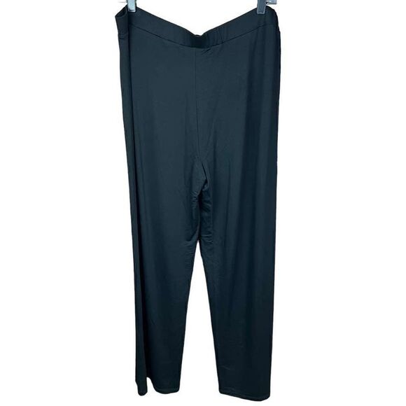 DKNY Pure Travel Pants Black Elastic Waist and Wide Leg Style Lounge Leisure XL - Picture 2 of 16